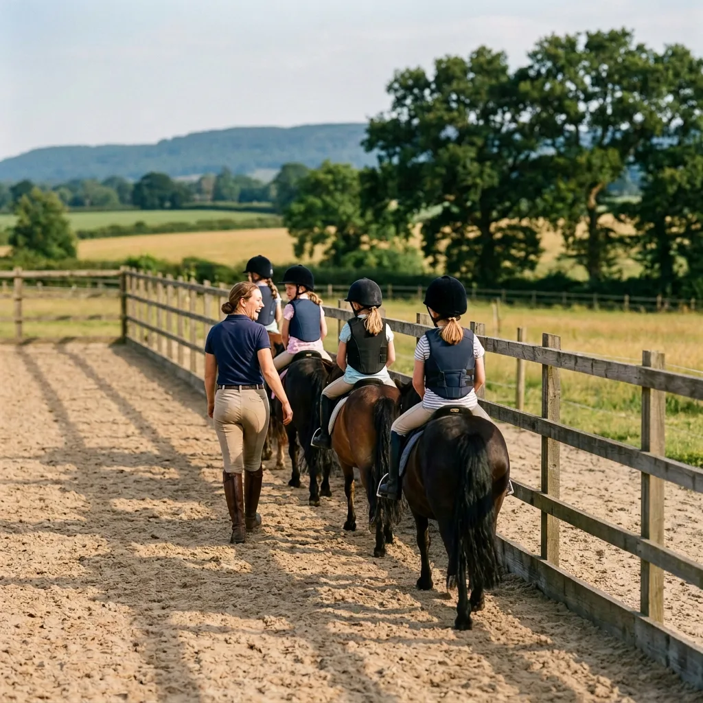 Cours de poney à Versailleux, Ain
